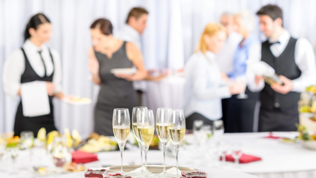 Desserts and Champagne for business meeting conference participants